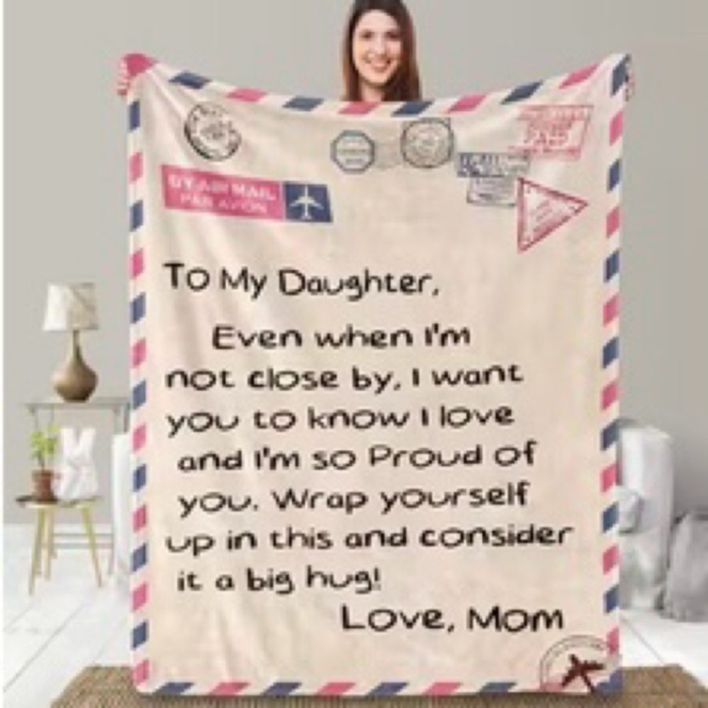 Personalized Daughter Blanket with Message